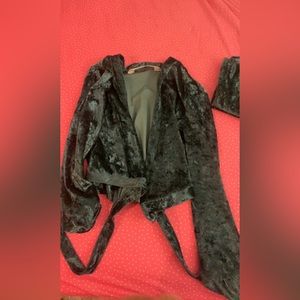 Victoria Secret velvet top and cardigan